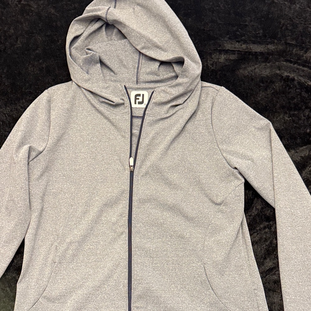 FootJoy Heathered Gray Zip-Up Hoodie